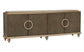 Ashtin Brown Finish Console Cabinet FredCo