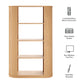 Aspect 74 Inch Curved 4 Tier Bookshelf by Modway EEI-7378 FredCo