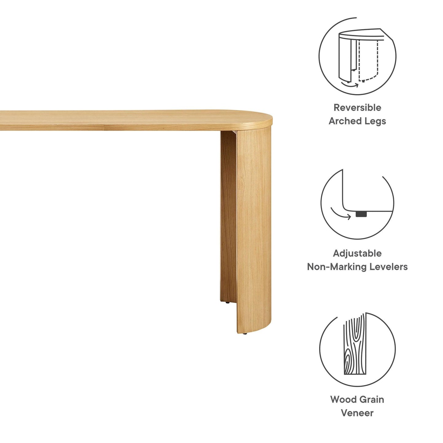 Aspect Oval Wood Entryway Console Table by Modway FredCo