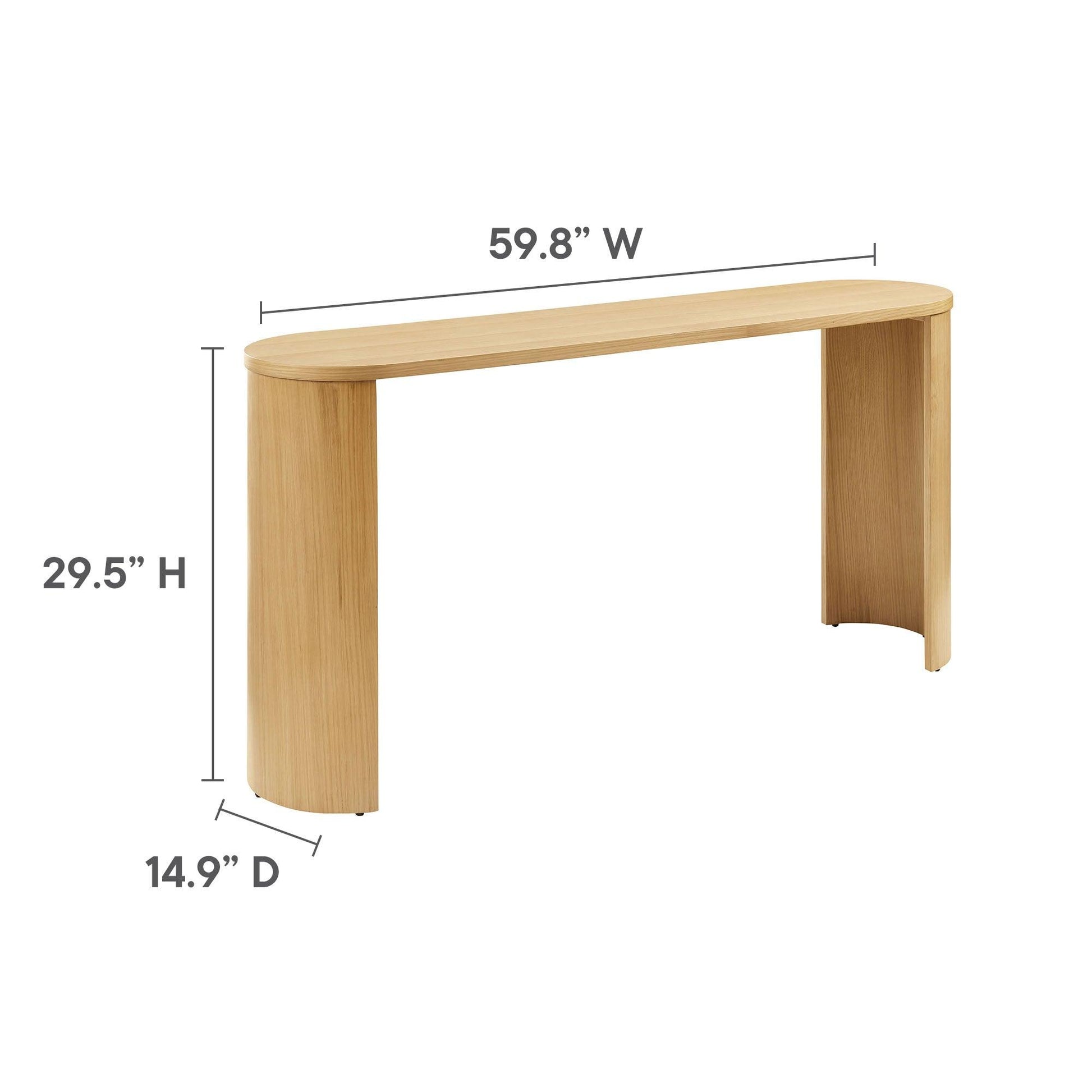 Aspect Oval Wood Entryway Console Table by Modway FredCo