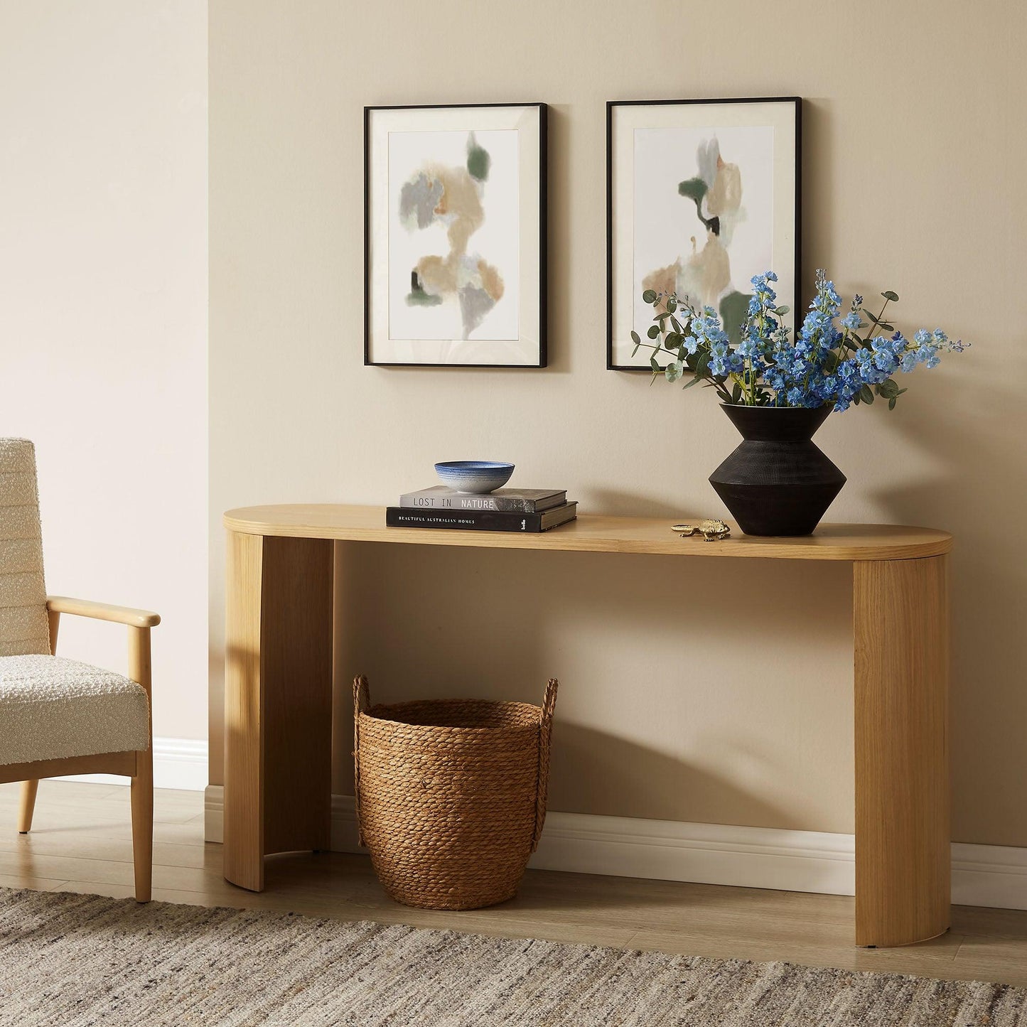 Aspect Oval Wood Entryway Console Table by Modway FredCo