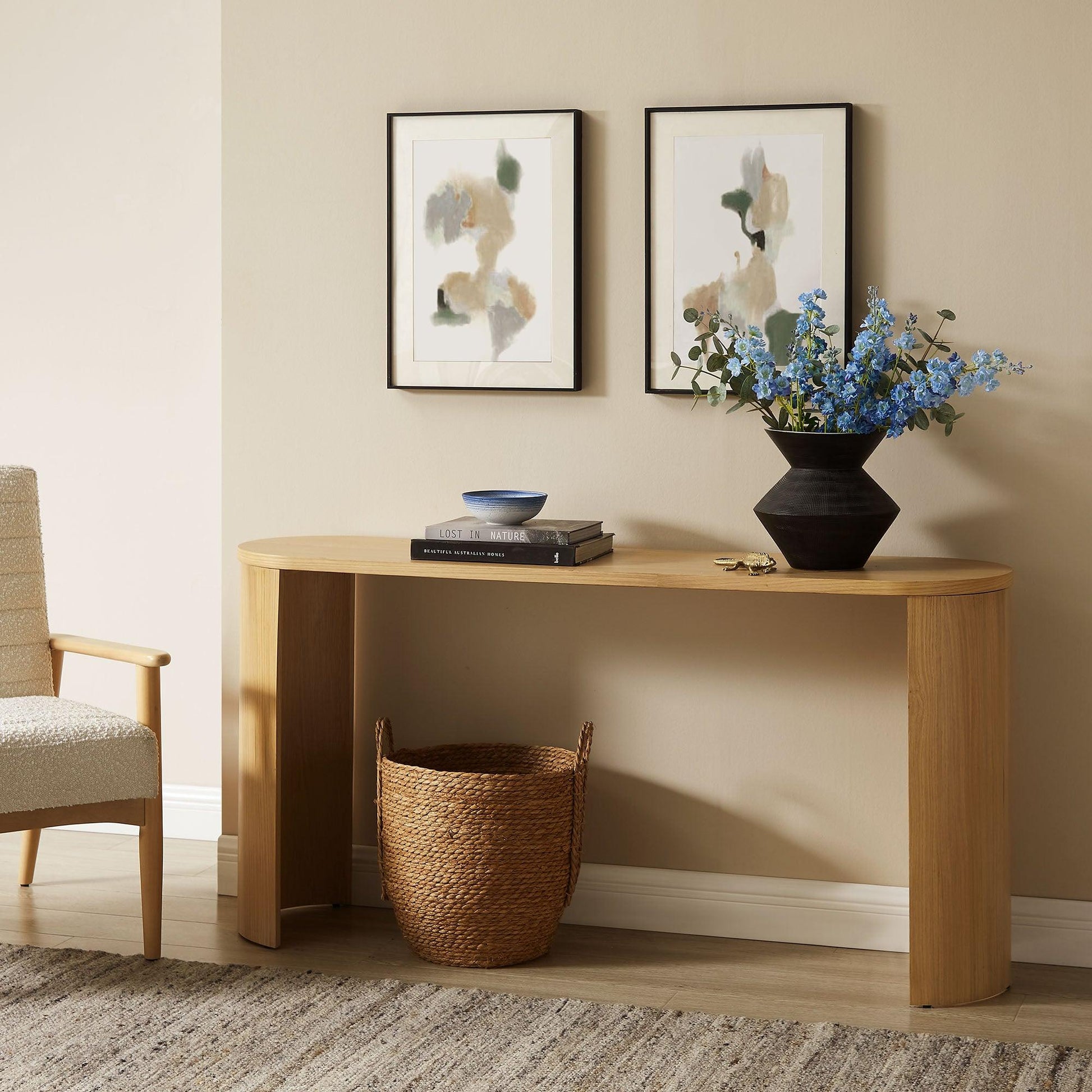 Aspect Oval Wood Entryway Console Table by Modway FredCo