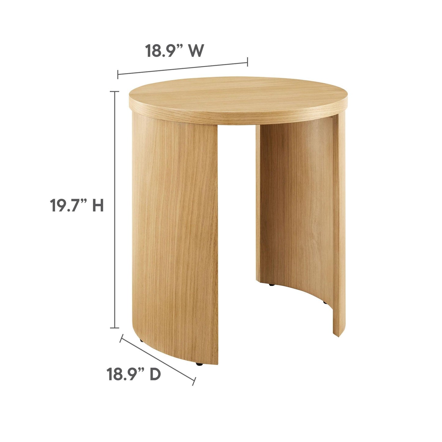 Aspect Round Wood End Table by Modway FredCo