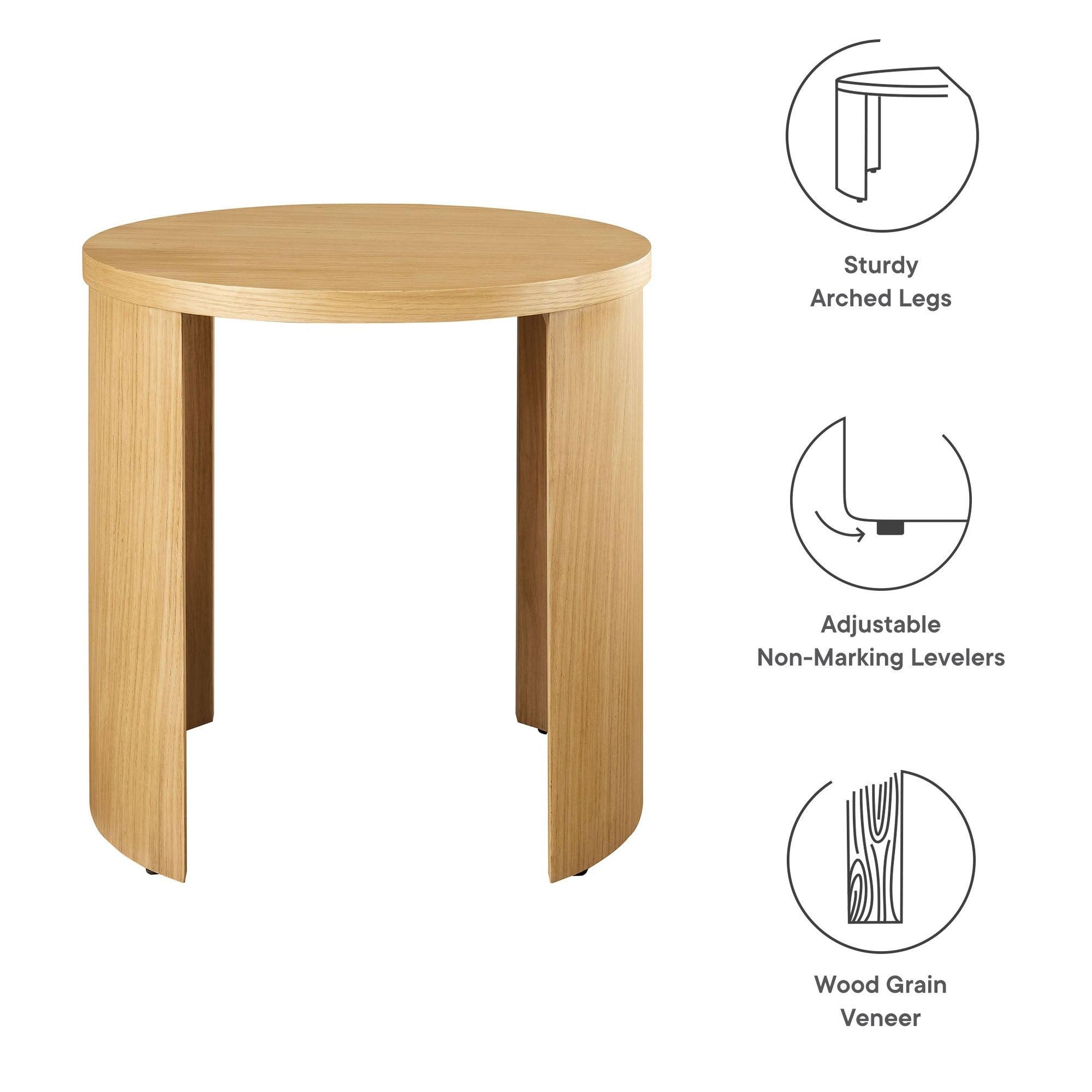 Aspect Round Wood End Table by Modway FredCo