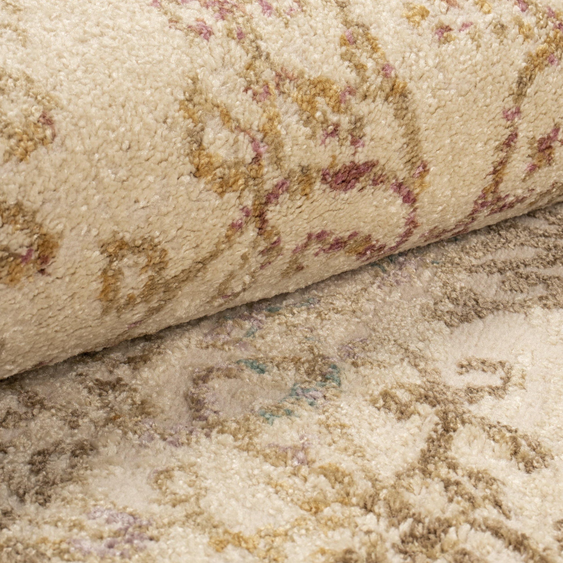 Astrid Mid-Century Vintage Distressed Floral Damask Rug FredCo