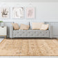 Astrid Mid-Century Vintage Distressed Floral Damask Rug FredCo