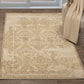 Astrid Mid-Century Vintage Distressed Floral Damask Rug FredCo
