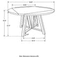 Athens 7-piece Counter Height Dining Set Barn Grey 109858-S7 Coaster FredCo