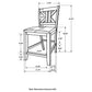 Athens 7-piece Counter Height Dining Set Barn Grey 109858-S7 Coaster FredCo