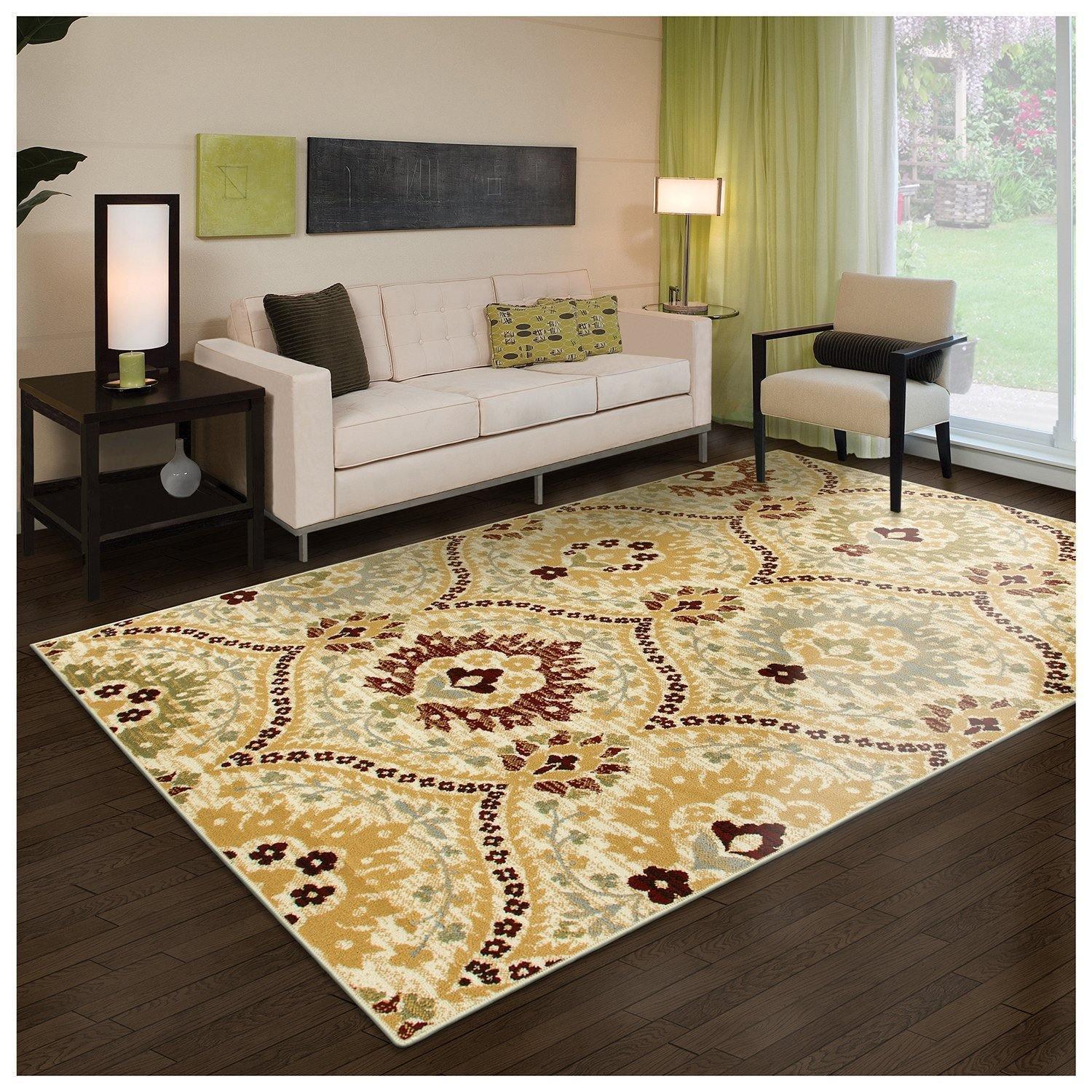 Augusta Modern Floral Cabin Setting Rug FredCo