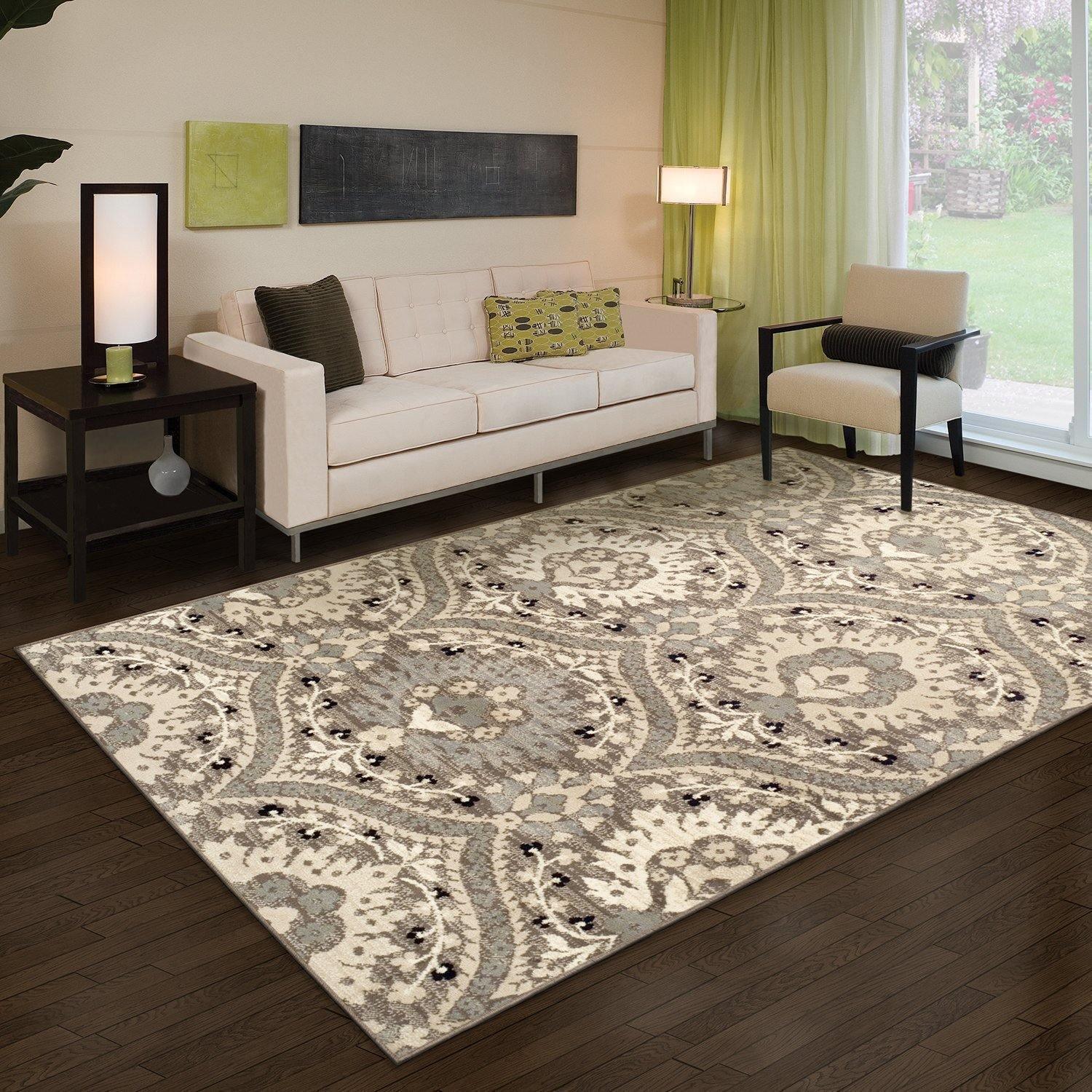Augusta Modern Floral Cabin Setting Rug FredCo