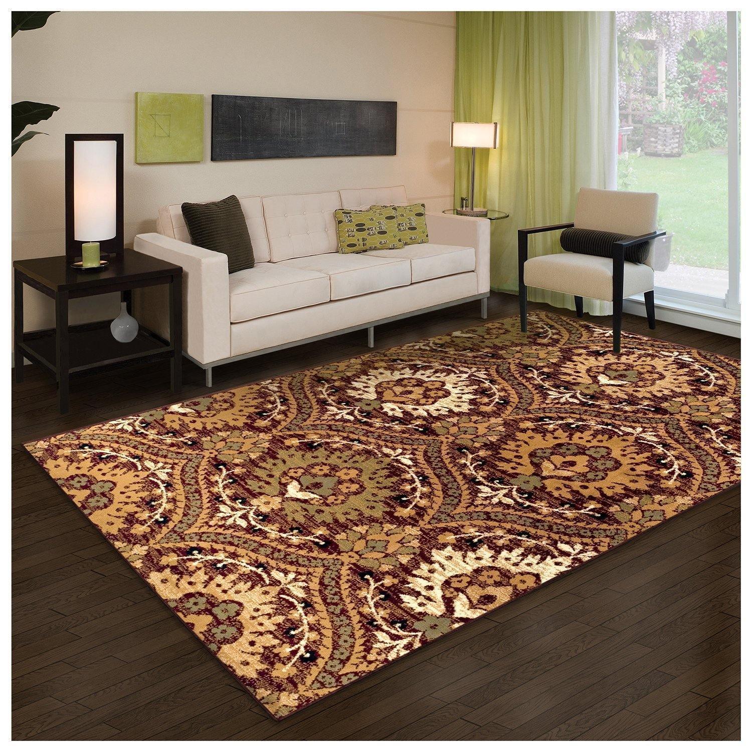 Augusta Modern Floral Cabin Setting Rug FredCo