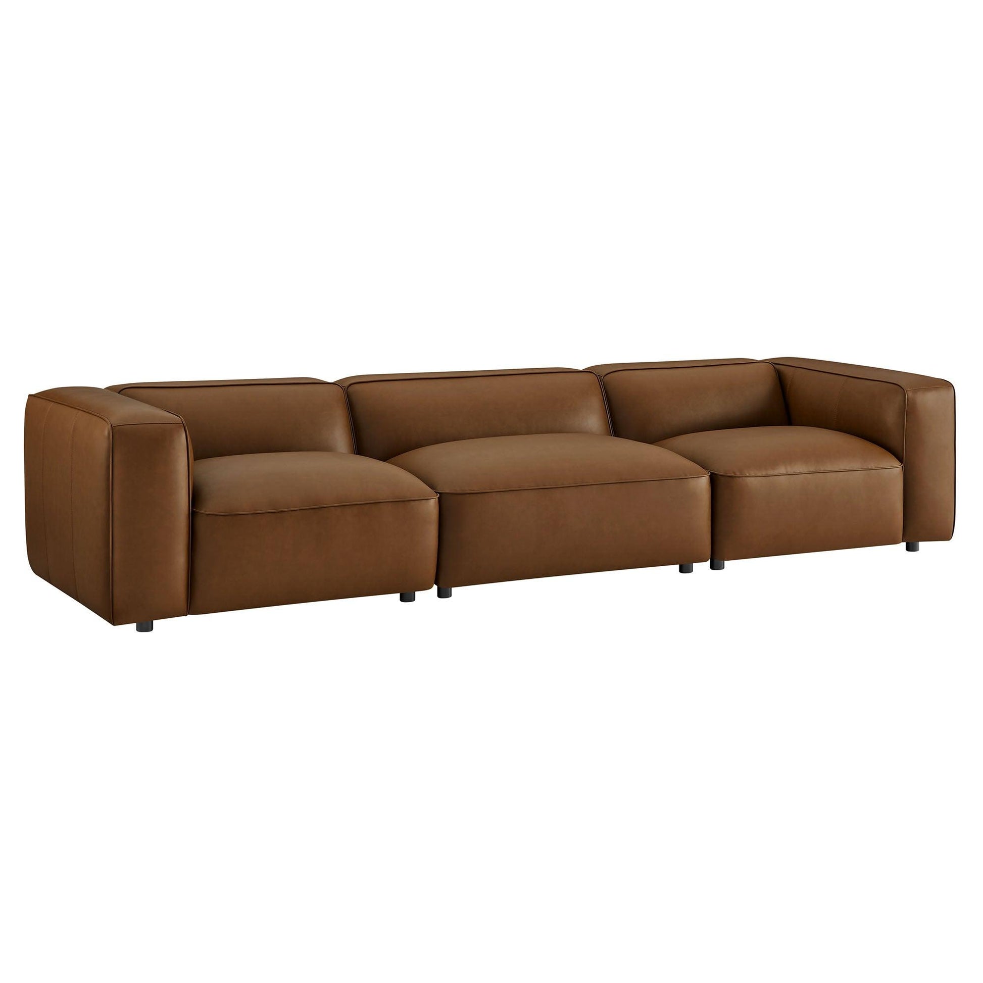 Auren 3-Piece Upholstered Vegan Leather Modular Sofa by Modway EEI-7132 FredCo