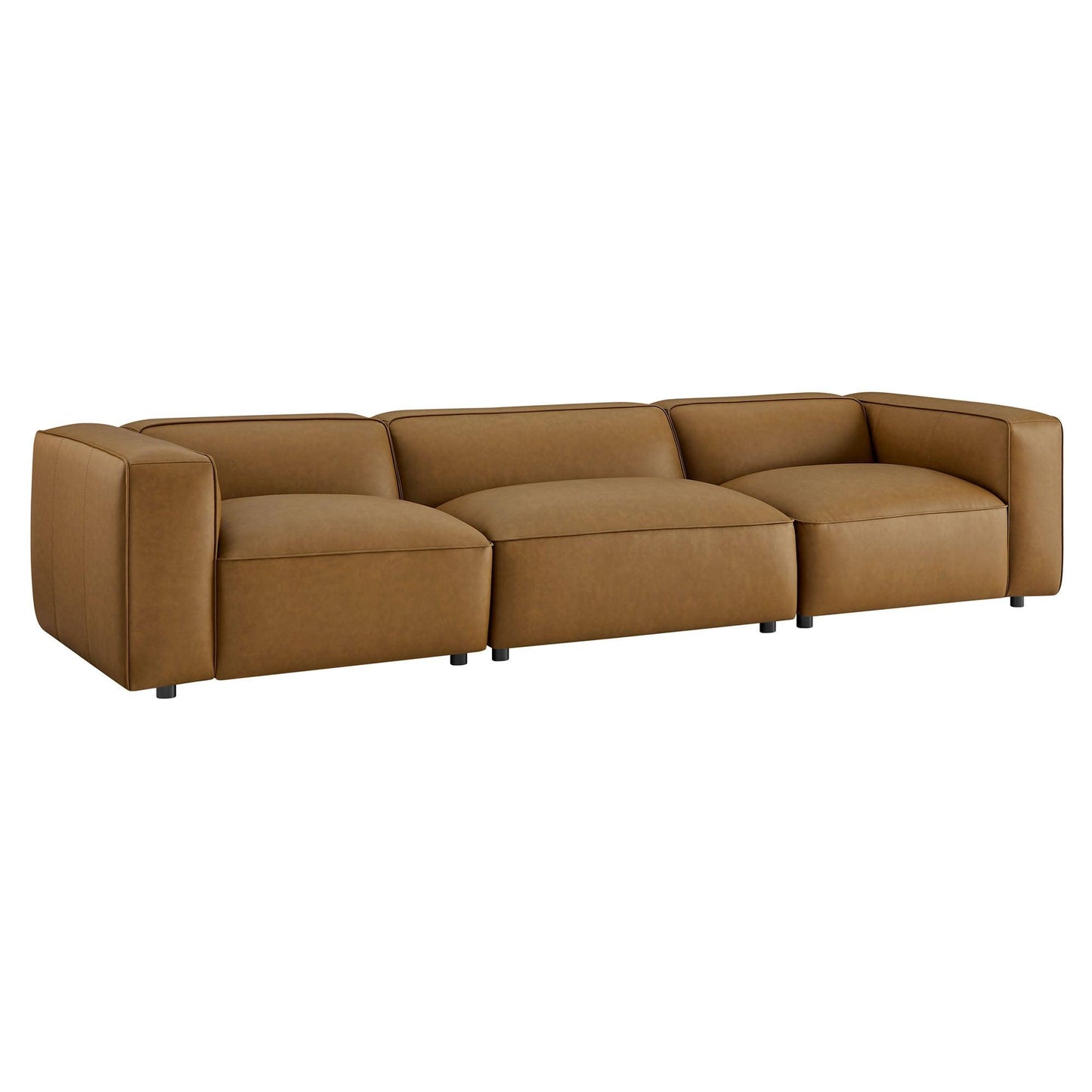 Auren 3-Piece Upholstered Vegan Leather Modular Sofa by Modway EEI-7132 FredCo