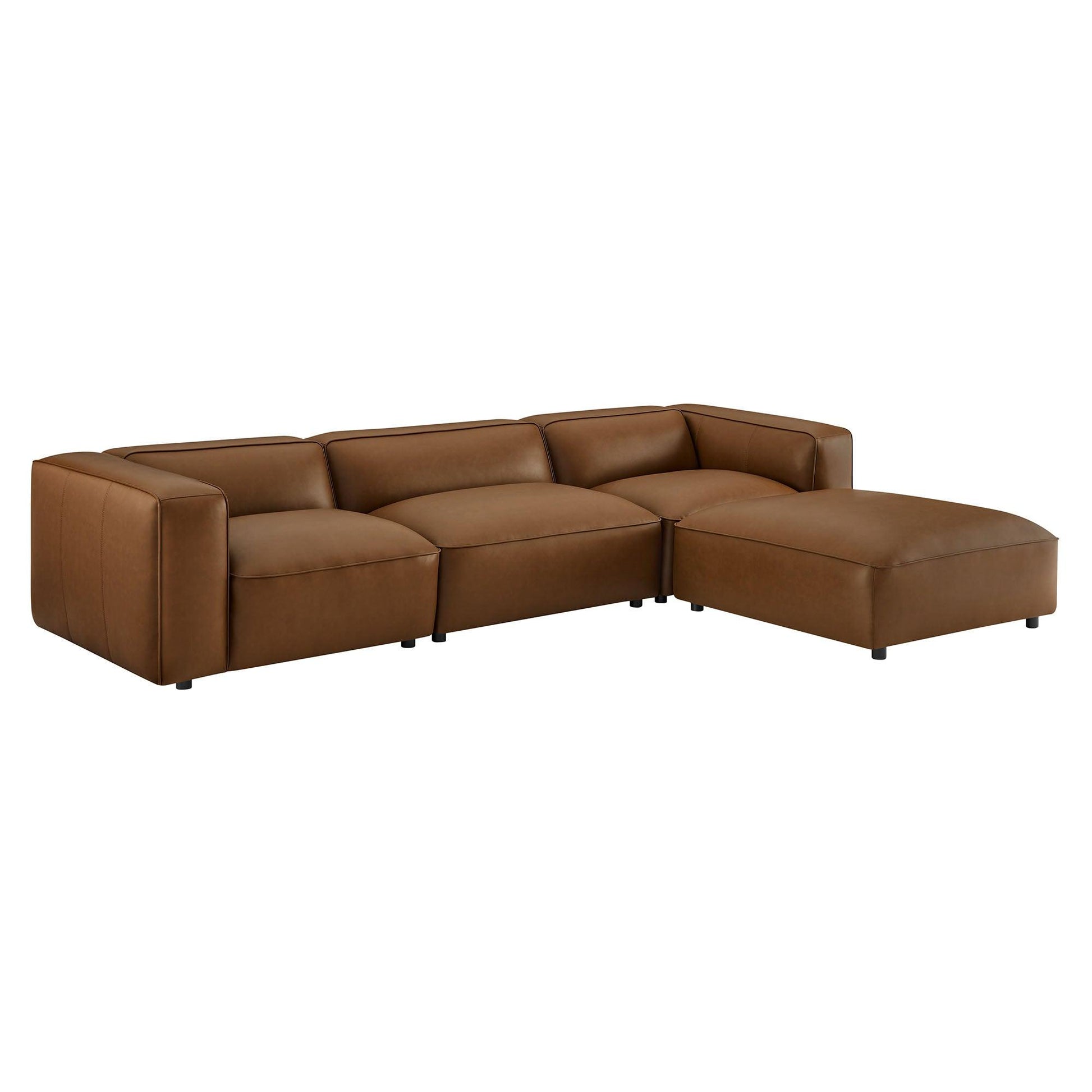 Auren 4-Piece Vegan Leather Modular Sofa Set by Modway EEI-7128 FredCo