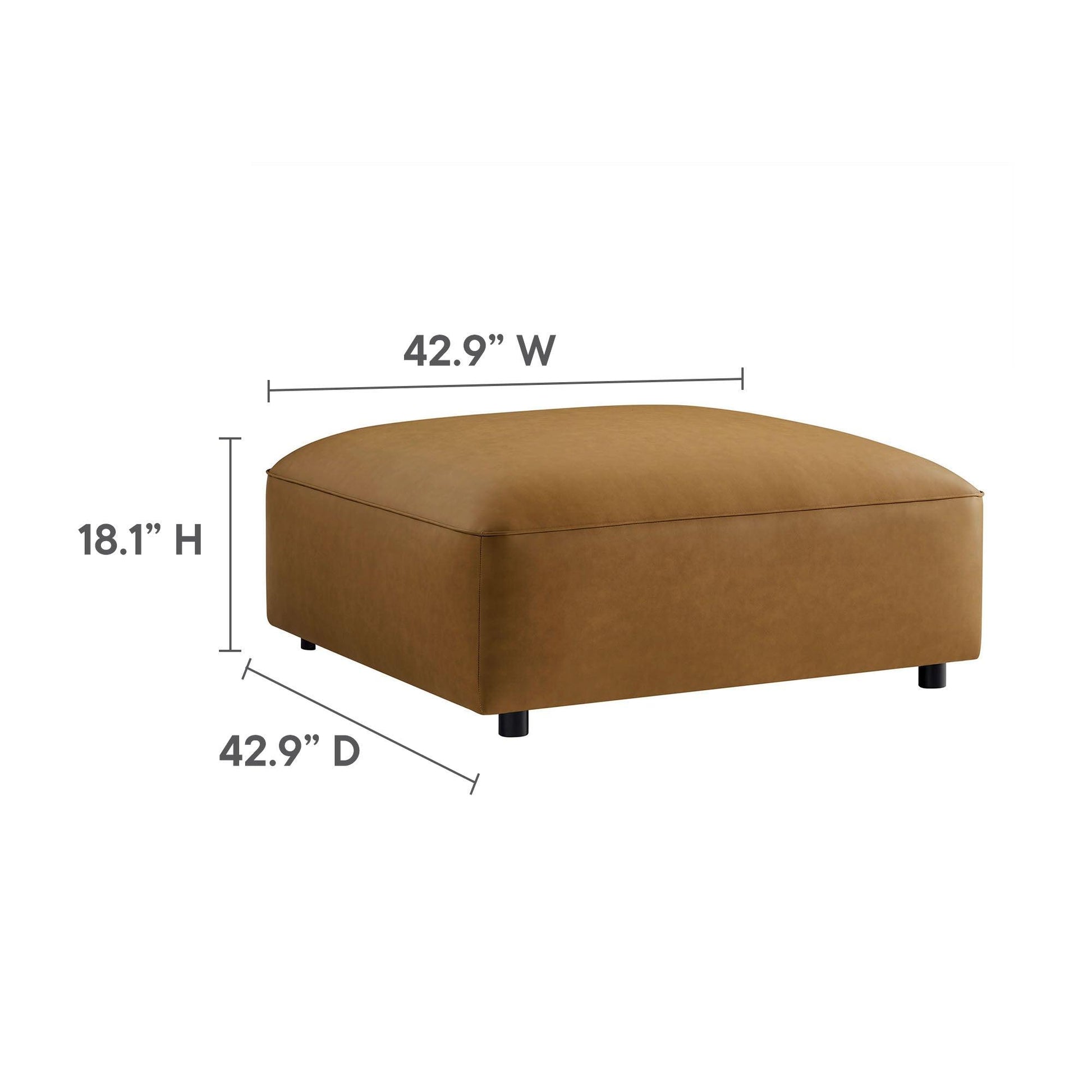 Auren 4-Piece Vegan Leather Modular Sofa Set by Modway EEI-7128 FredCo