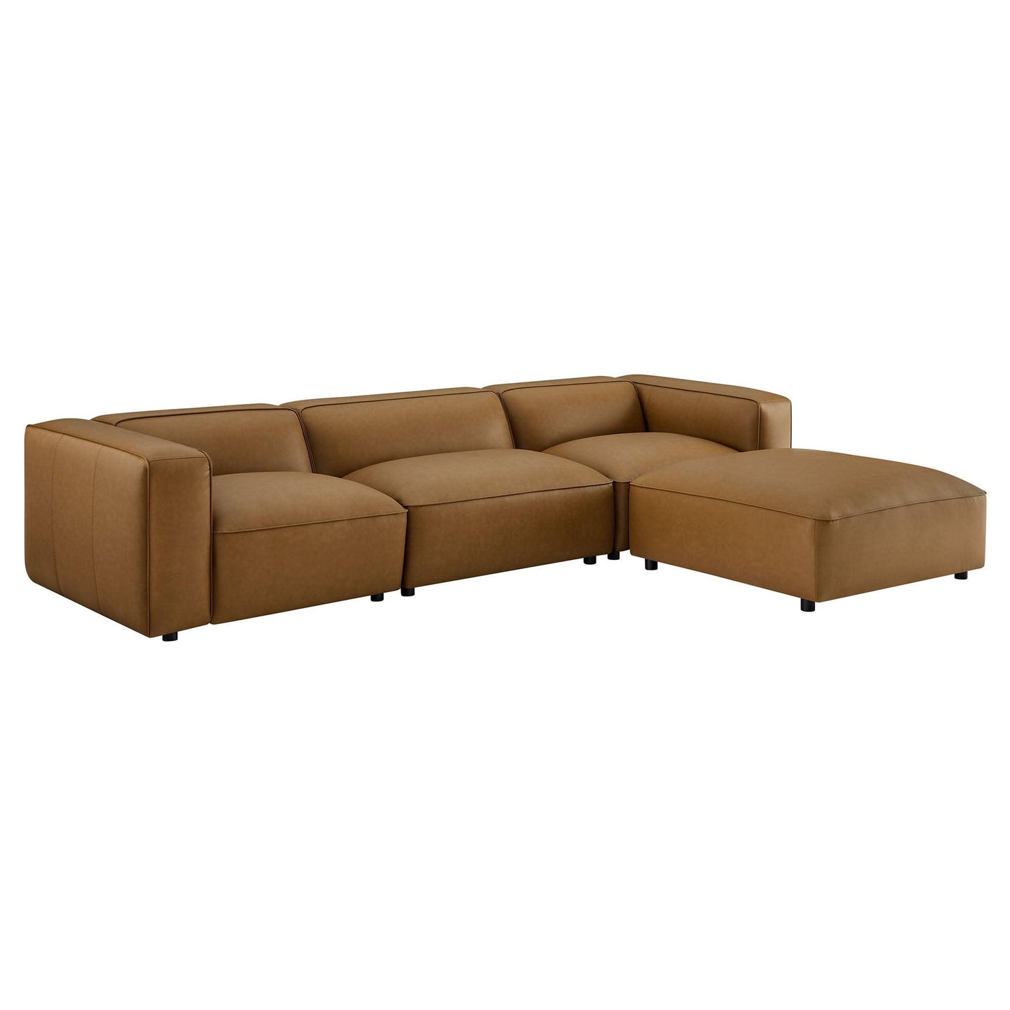 Auren 4-Piece Vegan Leather Modular Sofa Set by Modway EEI-7128 FredCo