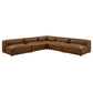 Auren 5-Piece Upholstered Armless L-Shaped Vegan Leather Modular Sofa by Modway EEI-7133 FredCo