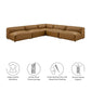 Auren 5-Piece Upholstered Armless L-Shaped Vegan Leather Modular Sofa by Modway EEI-7133 FredCo