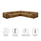 Auren 5-Piece Upholstered Vegan Leather Modular L-Shaped Sofa by Modway EEI-7129 FredCo
