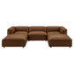 Auren 5-Piece Upholstered Vegan Leather Modular U-Shaped Sofa by Modway EEI-7131 FredCo