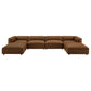 Auren 6-Piece Upholstered Vegan Leather Modular Sofa by Modway EEI-7134 FredCo
