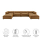 Auren 6-Piece Upholstered Vegan Leather Modular Sofa by Modway EEI-7134 FredCo