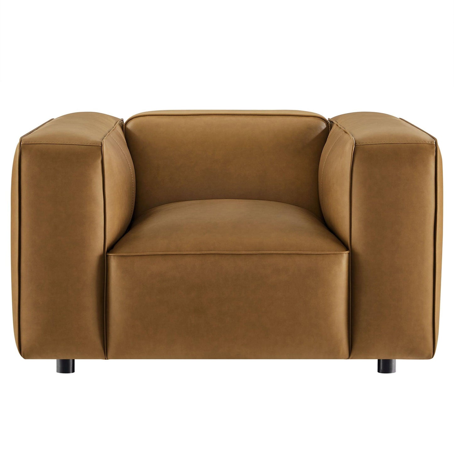 Auren Upholstered Vegan Leather Modular Armchair by Modway EEI-7120 FredCo
