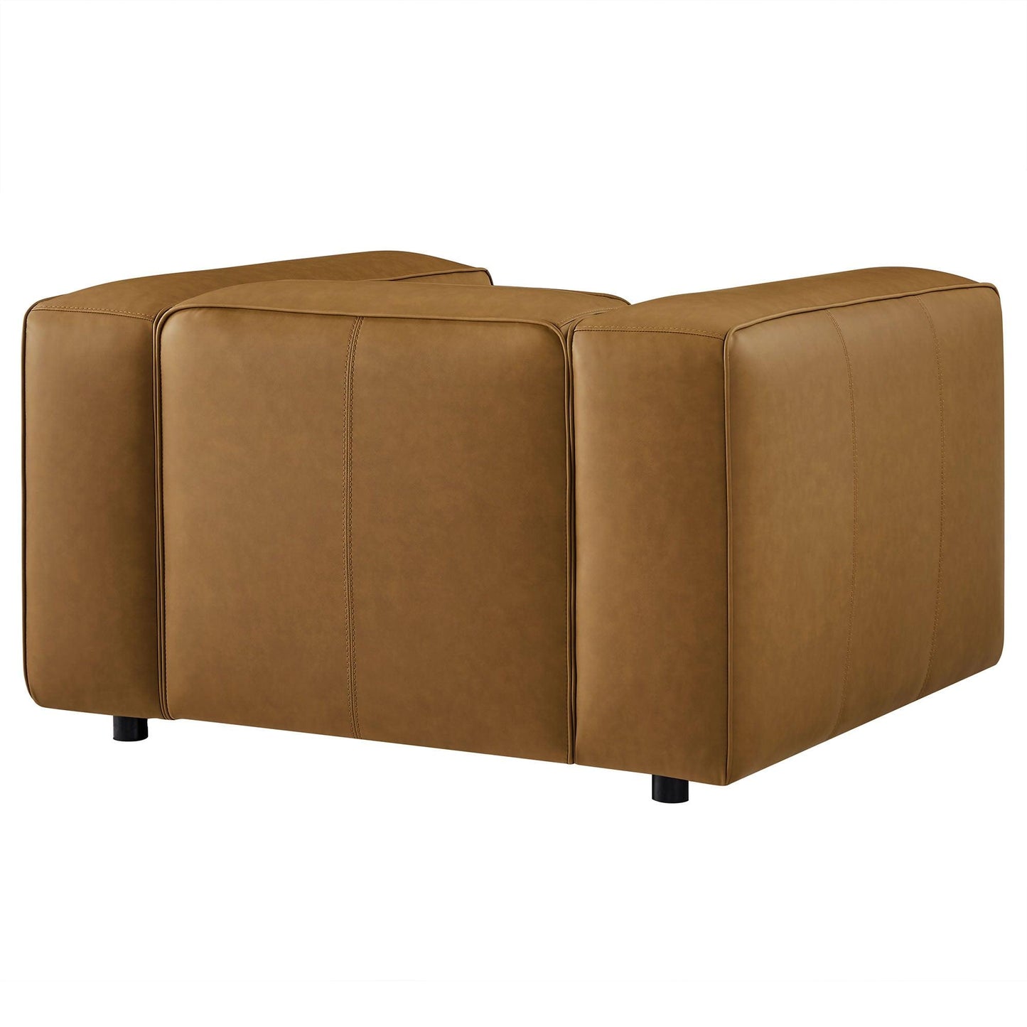 Auren Upholstered Vegan Leather Modular Armchair by Modway EEI-7120 FredCo