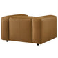 Auren Upholstered Vegan Leather Modular Armchair by Modway EEI-7120 FredCo