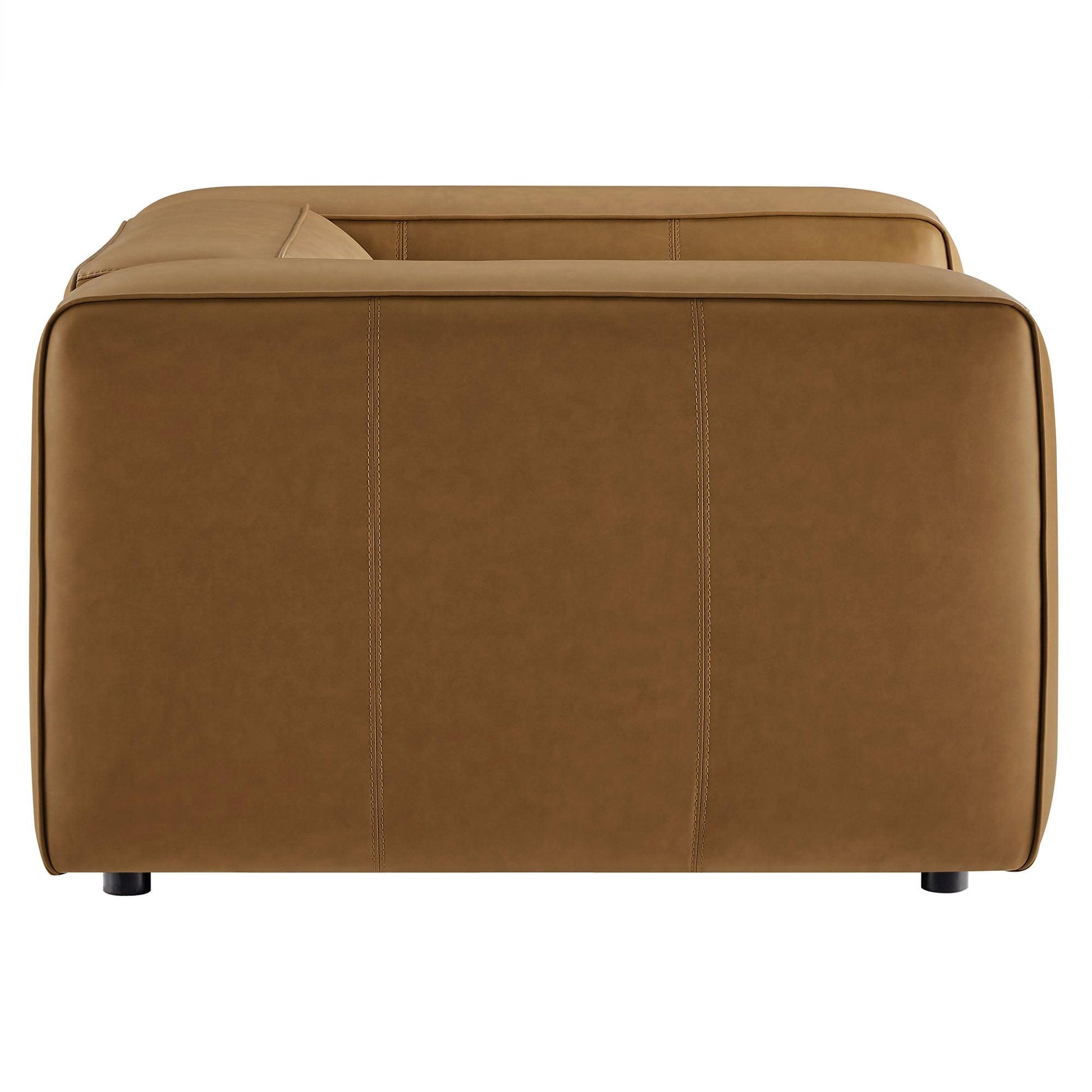 Auren Upholstered Vegan Leather Modular Armchair by Modway EEI-7120 FredCo