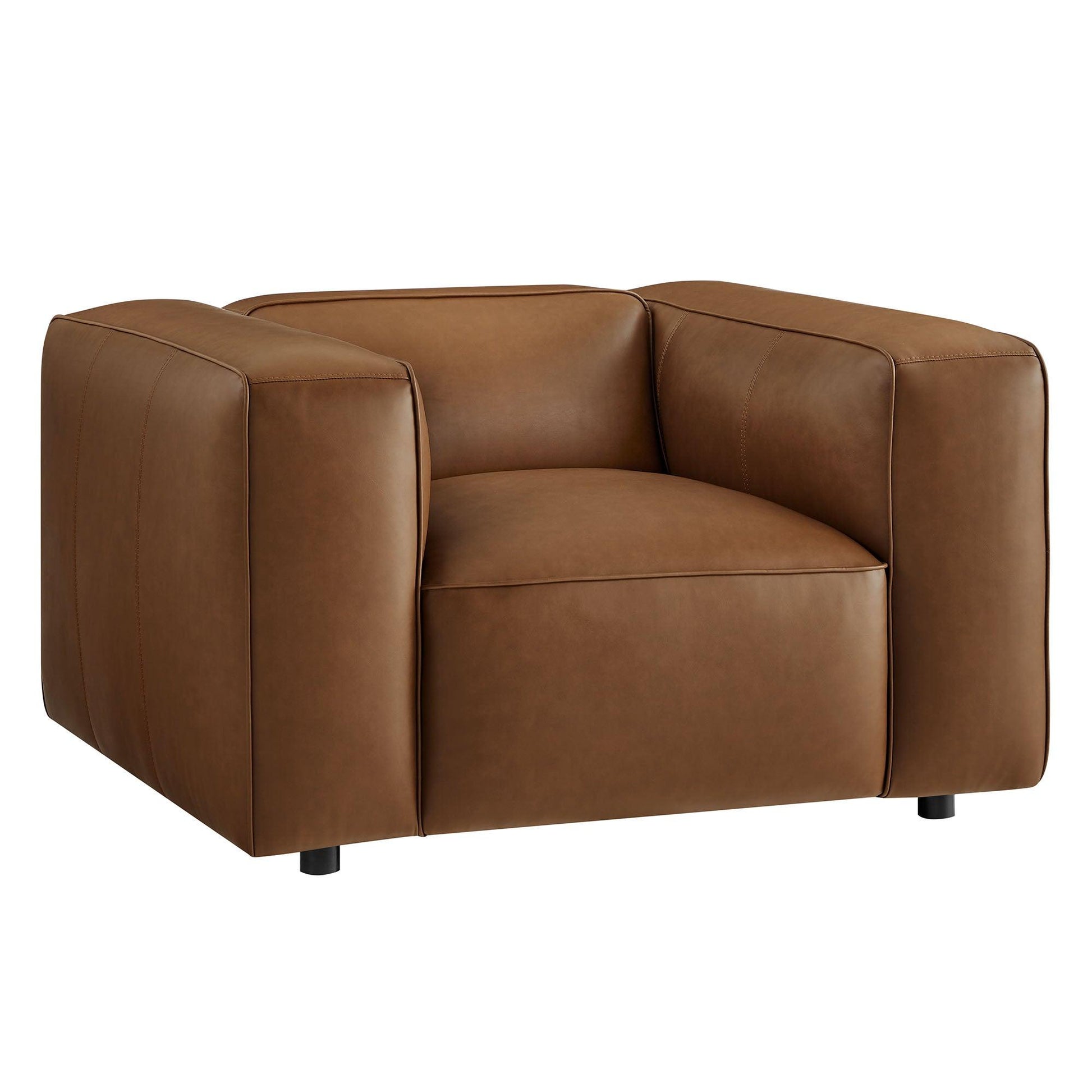 Auren Upholstered Vegan Leather Modular Armchair by Modway EEI-7120 FredCo