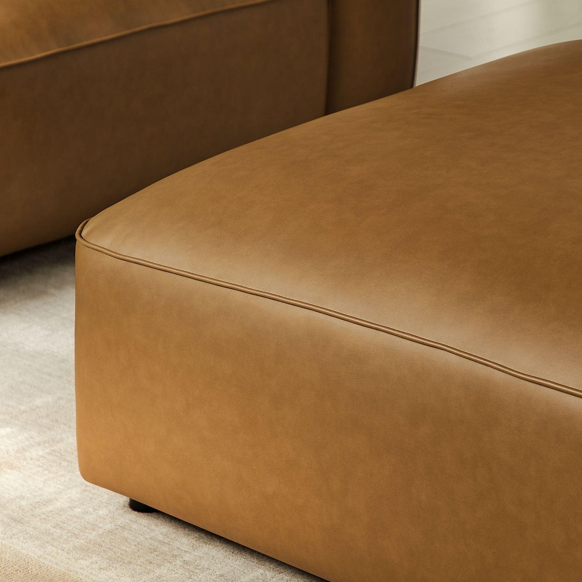 Auren Upholstered Vegan Leather Ottoman by Modway EEI-7125 FredCo