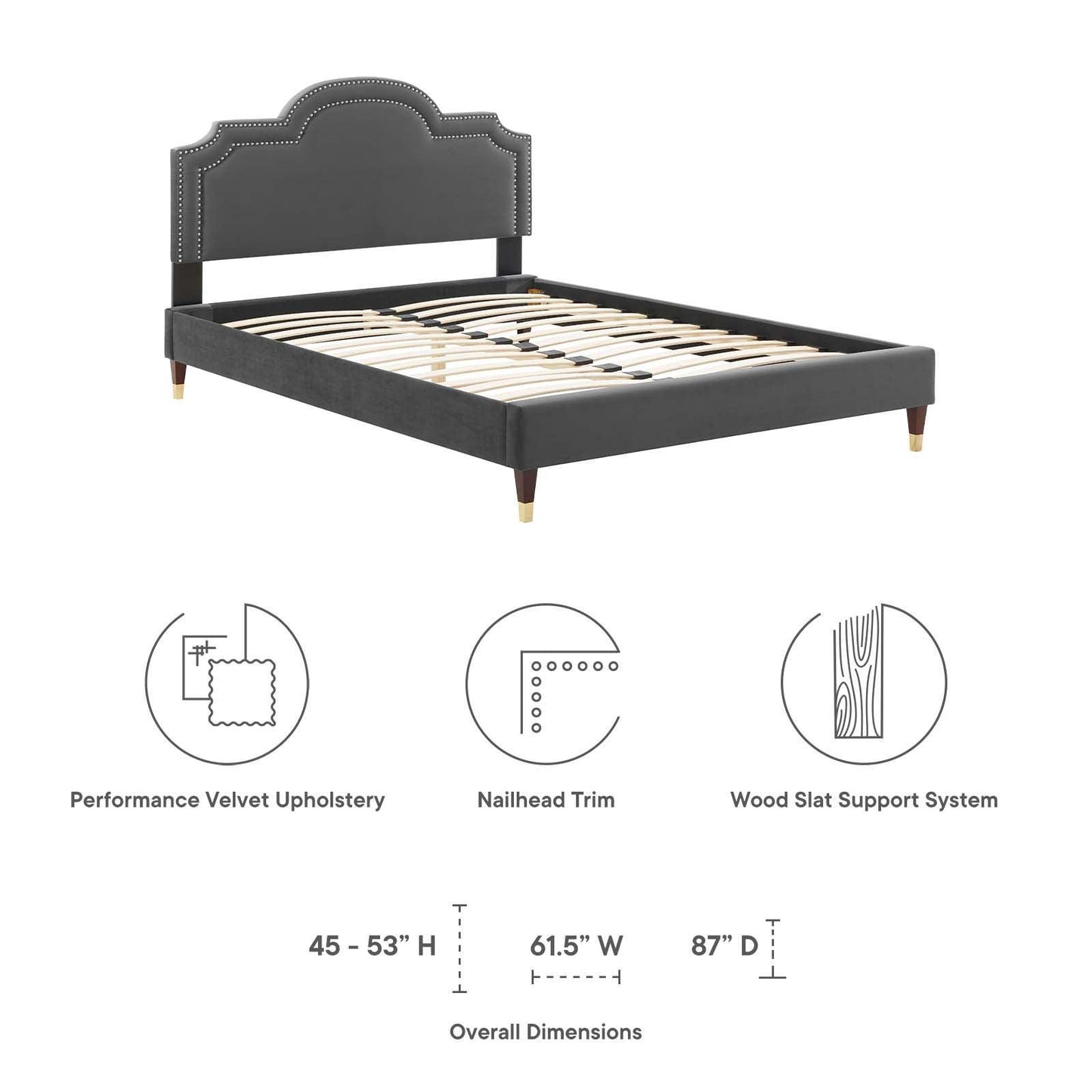 Aviana Performance Velvet King Bed, MOD-6839 FredCo