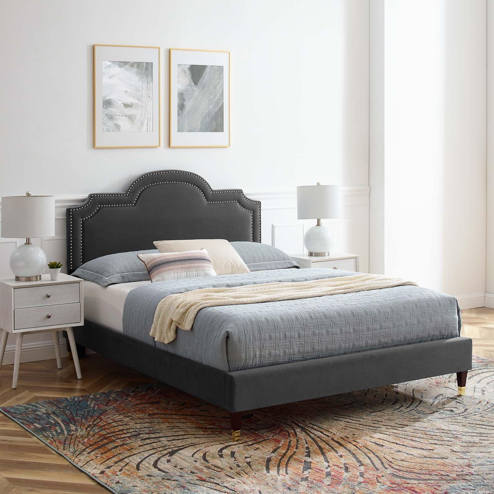 Aviana Performance Velvet Queen Bed, MOD-6824 FredCo