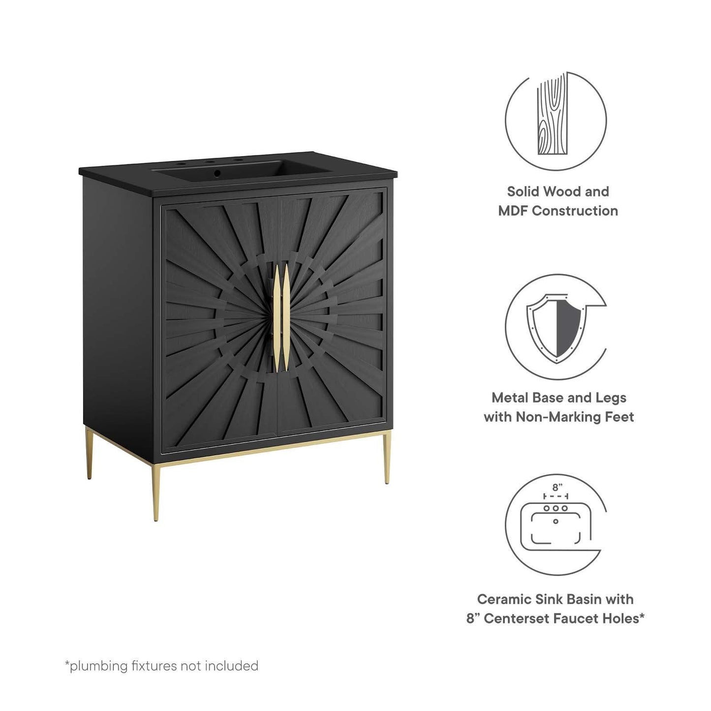 Awaken 30" Bathroom Vanity, EEI-6295 FredCo