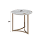 Aziz Sintered Stone Top & Champagne Finish End Table FredCo