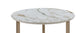 Aziz Sintered Stone Top & Champagne Finish End Table FredCo