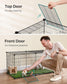 B0C3D54NVK	40.5"L x 20"W x 20"H Small Animal Playpen with Top and Base FredCo
