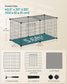 B0C3D54NVK	40.5"L x 20"W x 20"H Small Animal Playpen with Top and Base FredCo