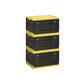 B0C9Q4N6XK	Pack of 3 Storage Bins 44L Yellow and Gray FredCo