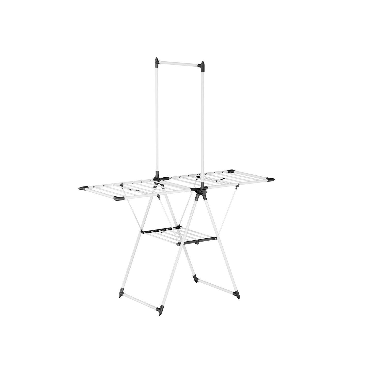 B0CB8HJWG7	2-Level Laundry Drying Rack White FredCo