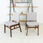Gusto Mid-Century Modern Fabric Dining Chair (Set of 2) in Light Gray with Solid Wood Frame 22.4'W x 18.1'D x 31.1'H for Living Room Bedroom Outdoor FredCo