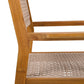 Outdoor Dining Chair Set of 2, Patio Chairs, Teak Acacia Wood, Light Brown Rope FredCo