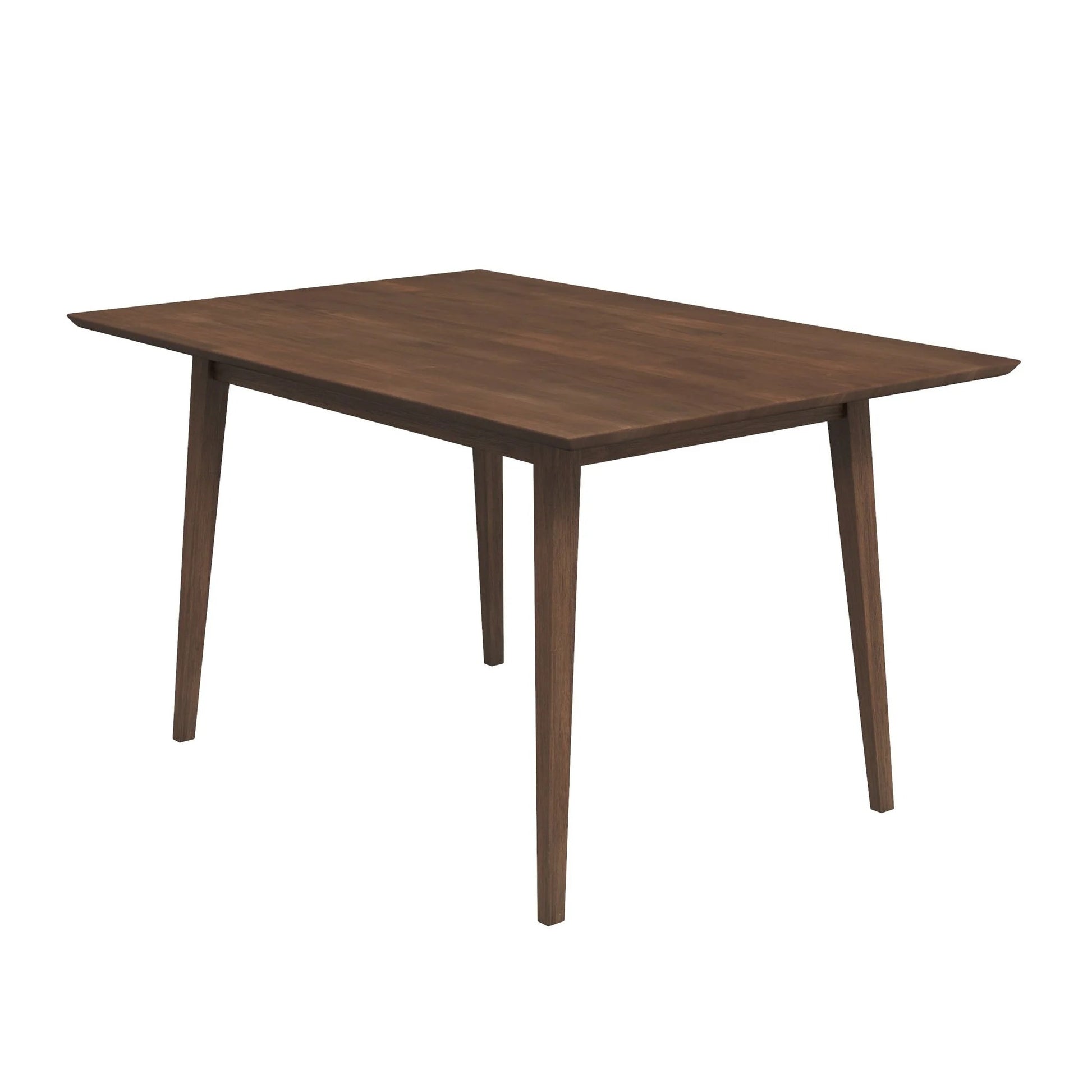Levi Modern Style Solid Wood Rectangular Dining Kitchen Table Brown Finish FredCo