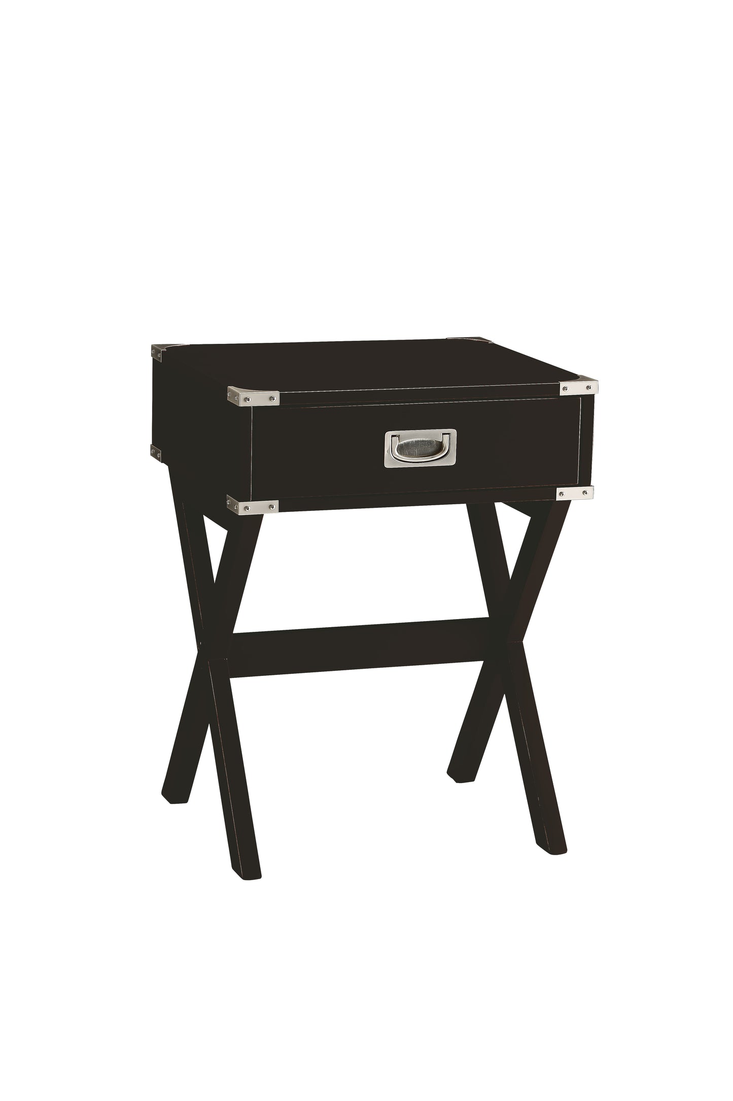 Babs Black Finish Accent Table FredCo