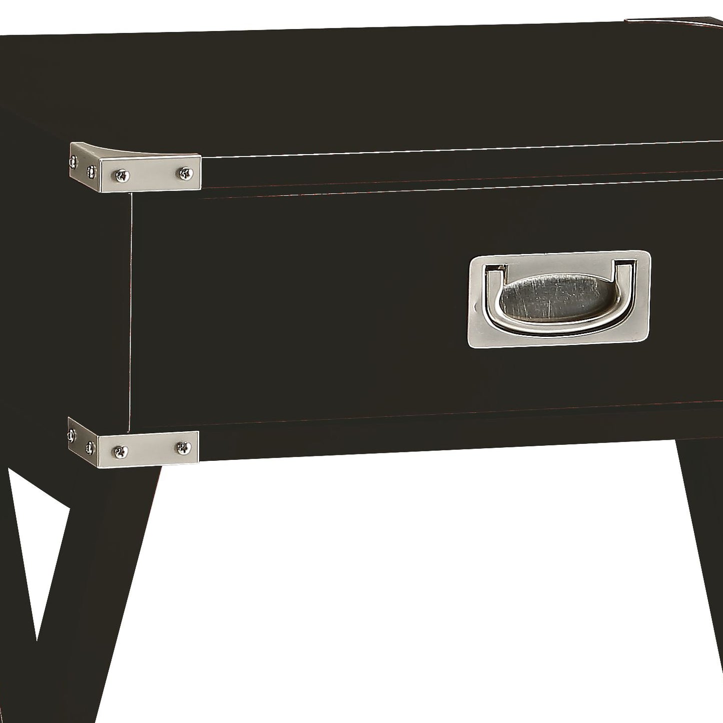Babs Black Finish Accent Table FredCo