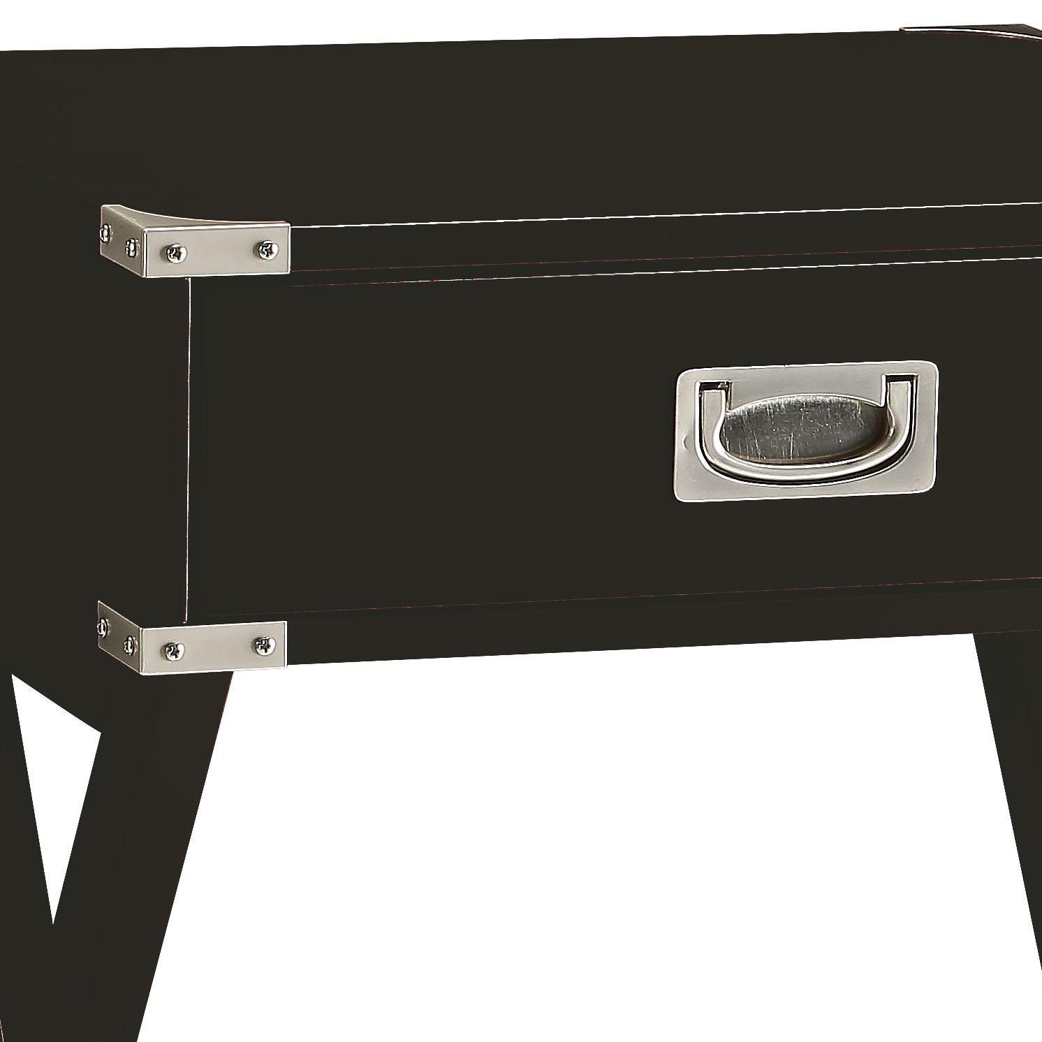 Babs Black Finish Accent Table FredCo