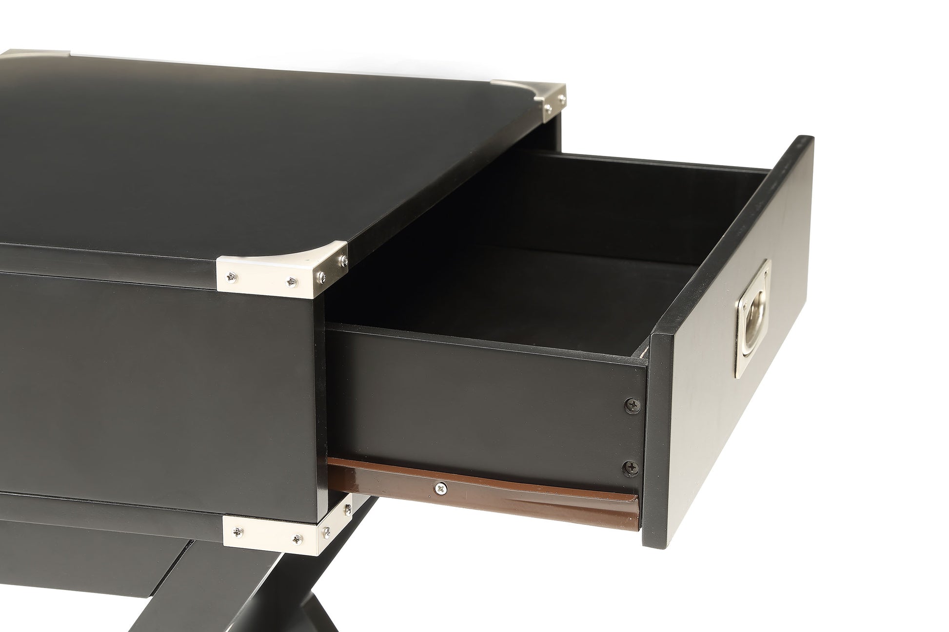 Babs Black Finish Accent Table FredCo
