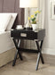 Babs Black Finish Accent Table FredCo